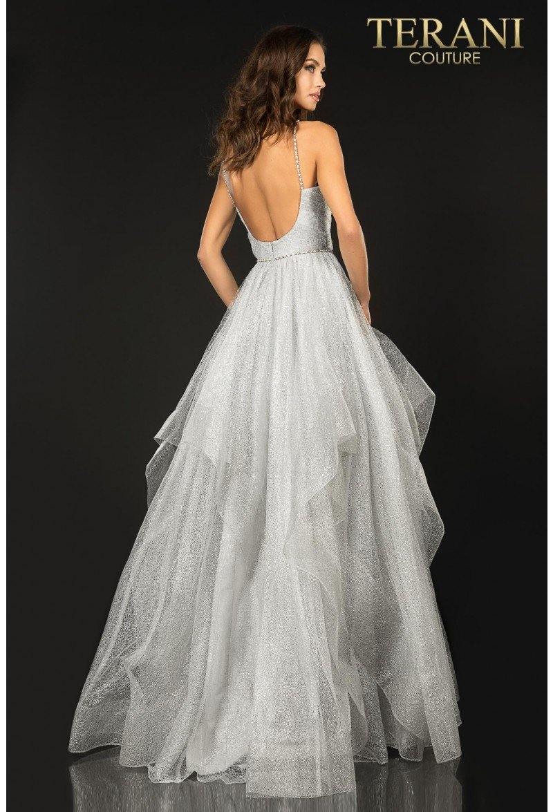 Terani Couture 2011p1213 Vestido de fiesta de tul sin tirantes y corte A