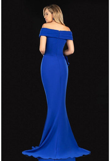 Vestido largo formal con hombros descubiertos Terani Couture 2021M2986