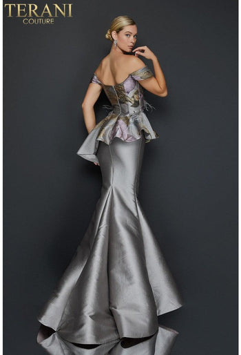 Terani Couture Timeless 2011E2425 Off-Shoulder Gown