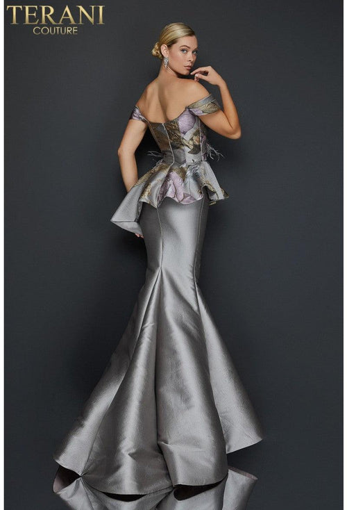 Terani Couture Timeless 2011E2425 Off-Shoulder Gown