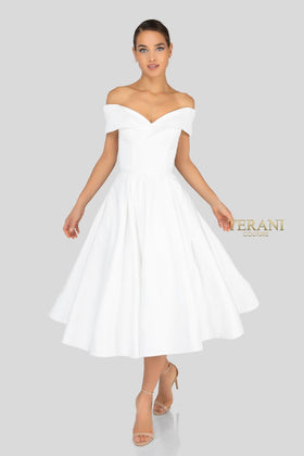 Terani Couture 1912C9656 Glamorous Cocktail Off-Shoulder Evening Premium Dress