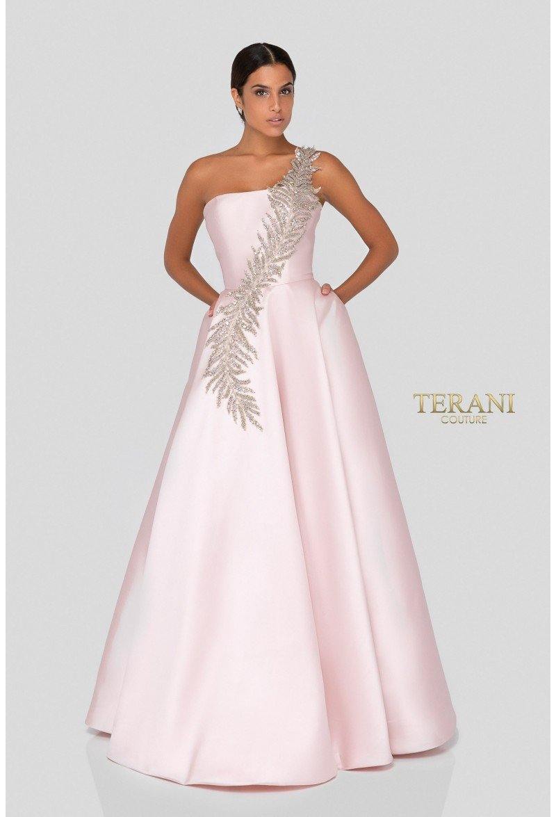 Terani Couture 1912E9202 One Shoulder Long Ball Gown