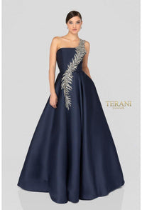 Terani Couture 1912E9202 One Shoulder Long Ball Gown