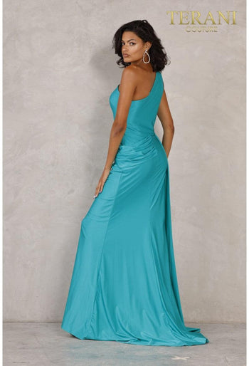 Terani Couture Dramatic 2111P4031 One-Shoulder Long Gown