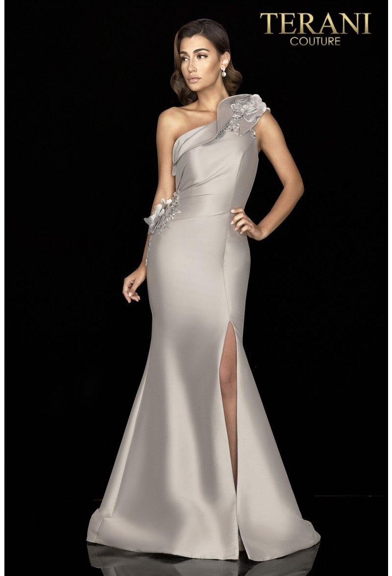 Terani Couture 2011E2427 One Shoulder Long Evening Gown