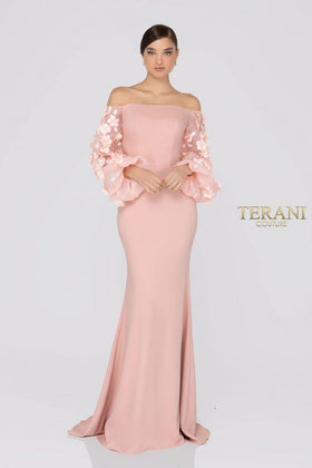 Terani Couture 1911E9128 Elegant Formal Prom Off-Shoulder Evening Premium Dress