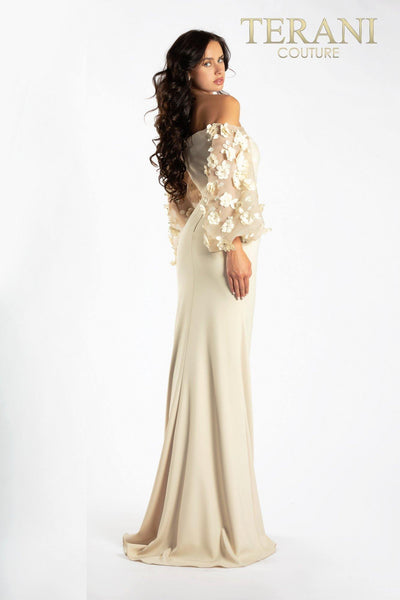 Terani Couture 1911E9128 Organza Sleeves Evening Gown