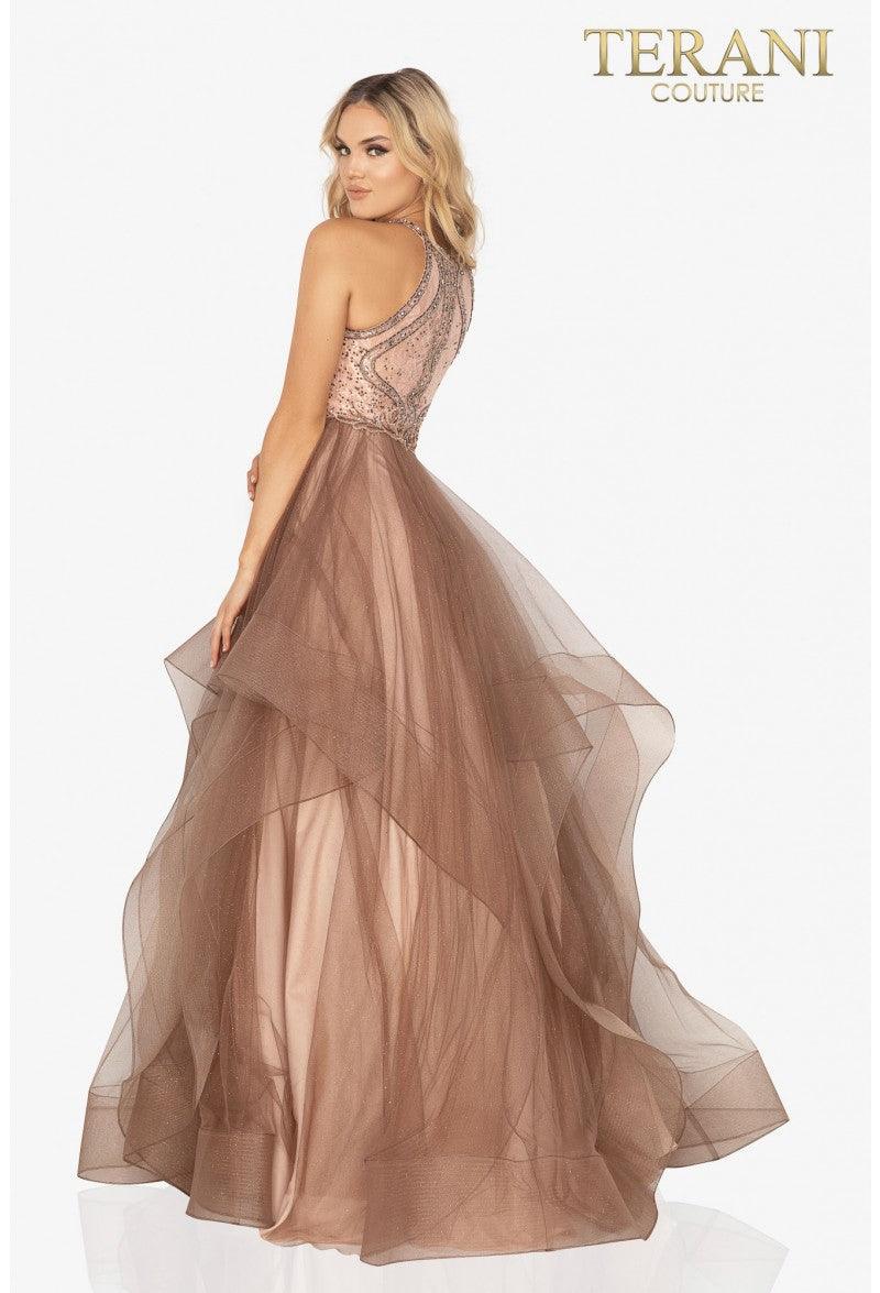Terani Couture 2011P1217 Strapless Long Ball Gown Prom Dress