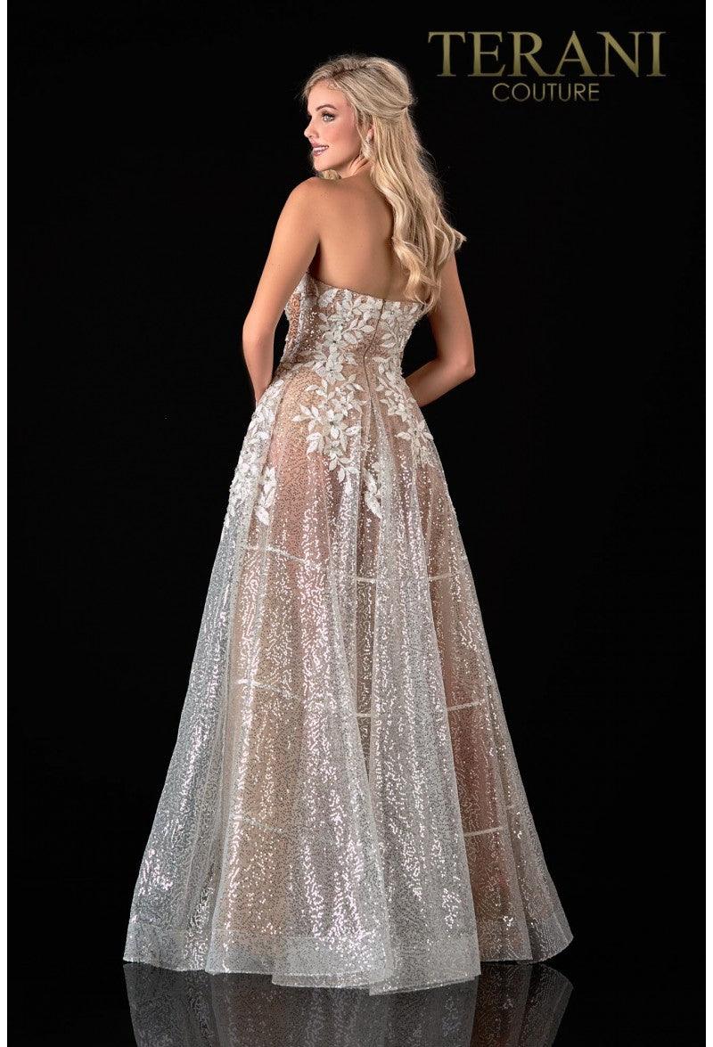 Terani Couture 2111P4105 Strapless Long Prom Gown with Sweetheart Neckline