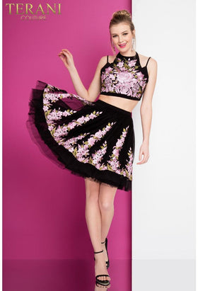 Terani Couture 1721H4513 Prom Homecoming A-Line Two-Piece Formal Premium Dress