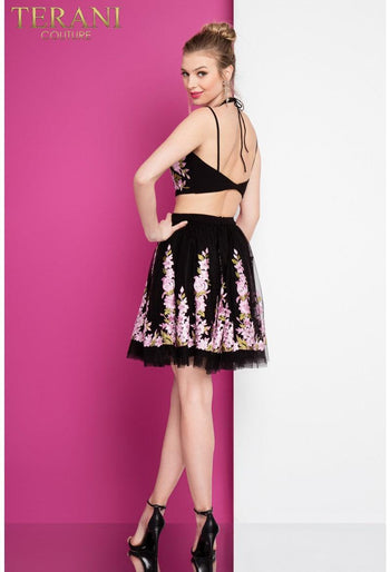 Terani Couture 1721h4513 Chic Two-piece Embellished Mini Dress