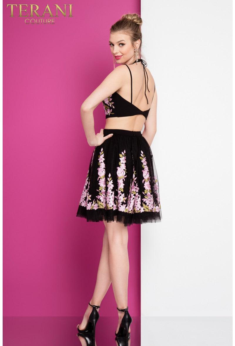 Terani Couture 1721h4513 Chic Two-piece Embellished Mini Dress