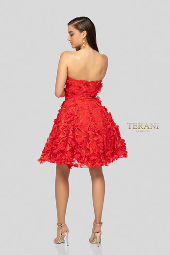 Terani Couture Modern 1911P8057 Short Strapless Dress