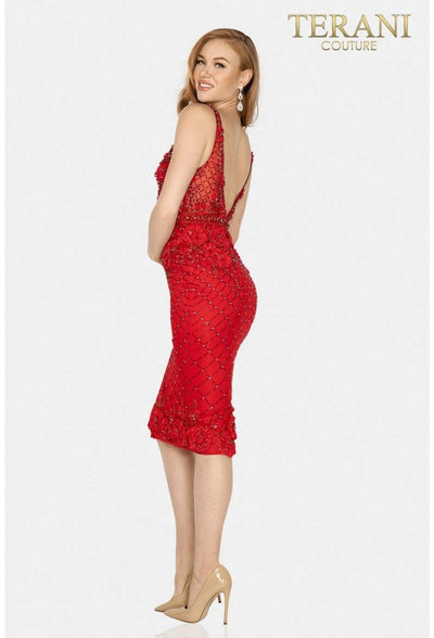 Terani Couture 2011C2005 Sleeveless Fitted Short Cocktail Dress