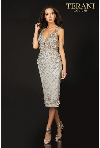 Terani Couture 2011C2005 Sleeveless Fitted Short Cocktail Dress