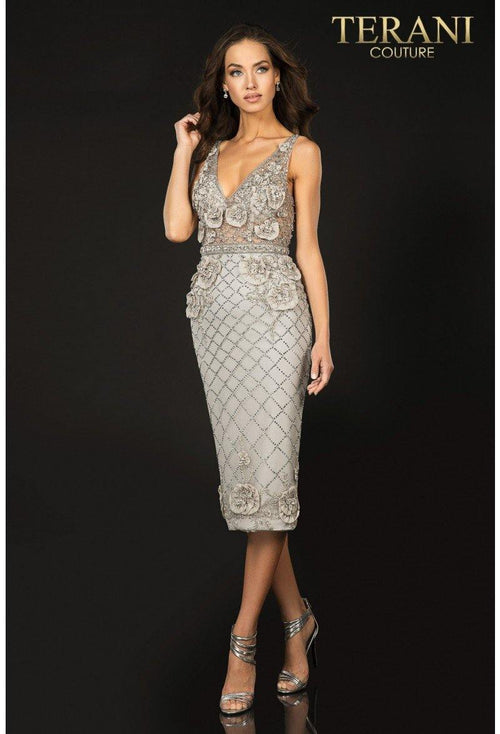 Terani Couture 2011C2005 Sleeveless Fitted Short Cocktail Dress