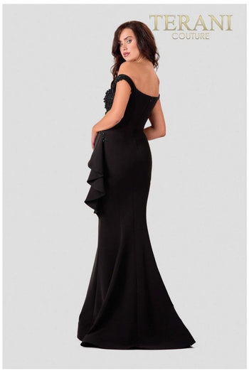 Terani Couture Sophisticated 2111E4732 Evening Off-Shoulder Gown