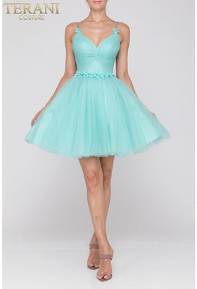 Terani Couture 2011P1024 Glamorous Prom Homecoming Spaghetti Strap Formal Tulle Dress