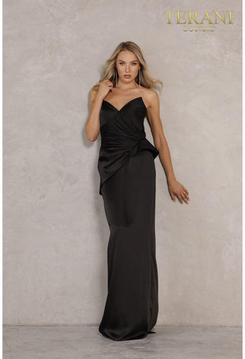 Terani Couture Sleek 2111P4066 Strapless Formal Prom Dress