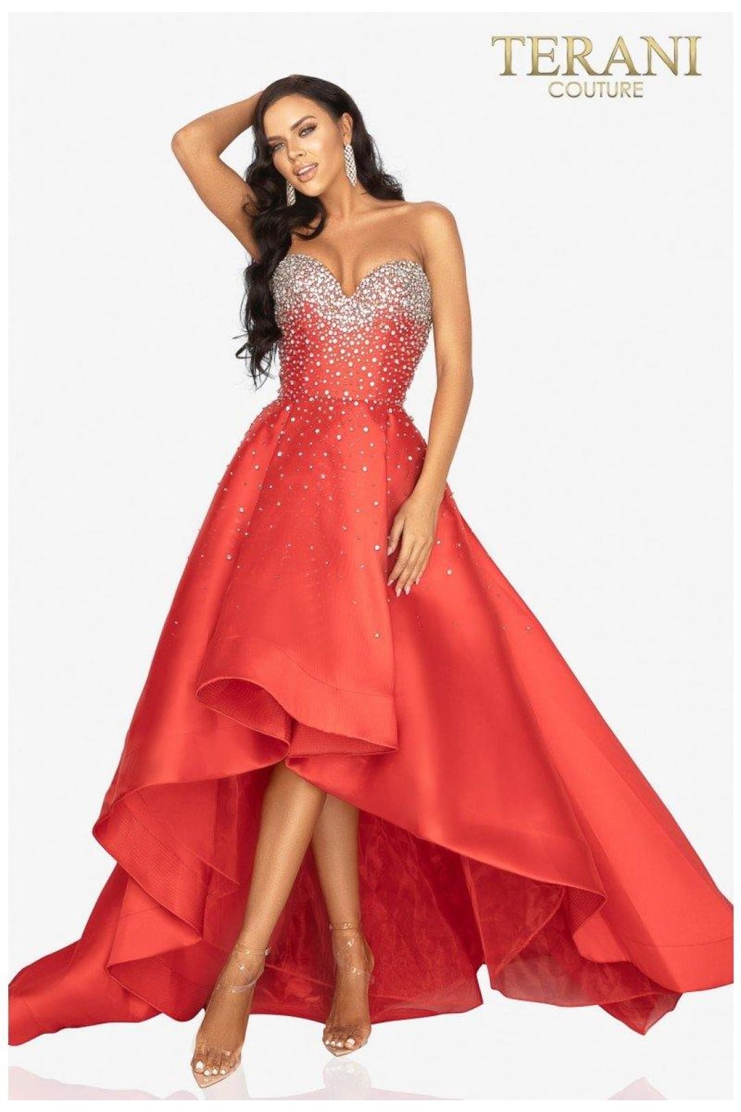 Terani Couture Stunning 2012P1286 Strapless Evening Gown