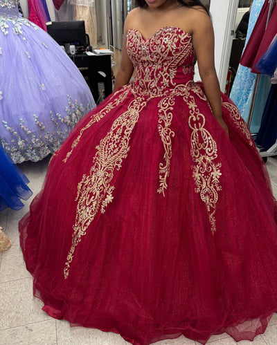 Sweet 16 Birthday Party Dress in Champagne/Gold Style LK230 Ball Gown