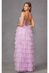 Tiered Ruffle Prom Gown by Juliet JT2458A - Dress