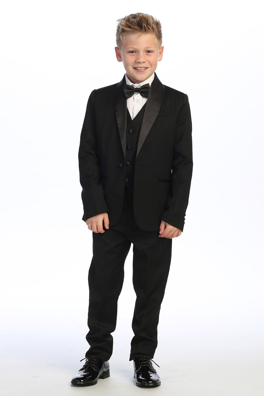 "Cornell" 5-Piece Black Tuxedo Set for Kids