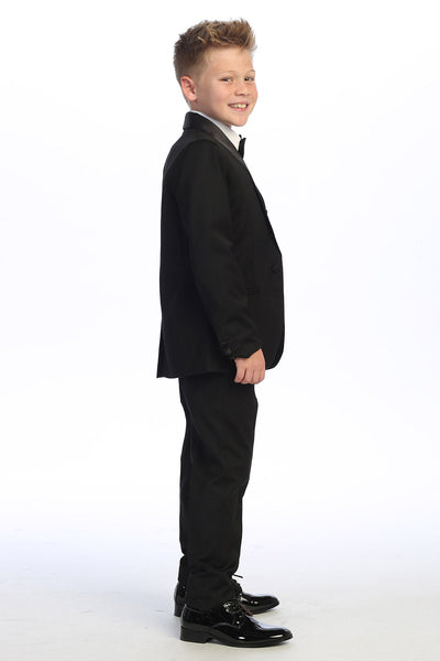 Conjunto de esmoquin negro de 5 piezas "Cornell" para niños