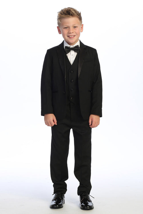 Conjunto de esmoquin negro de 5 piezas "Georgetown" para niños