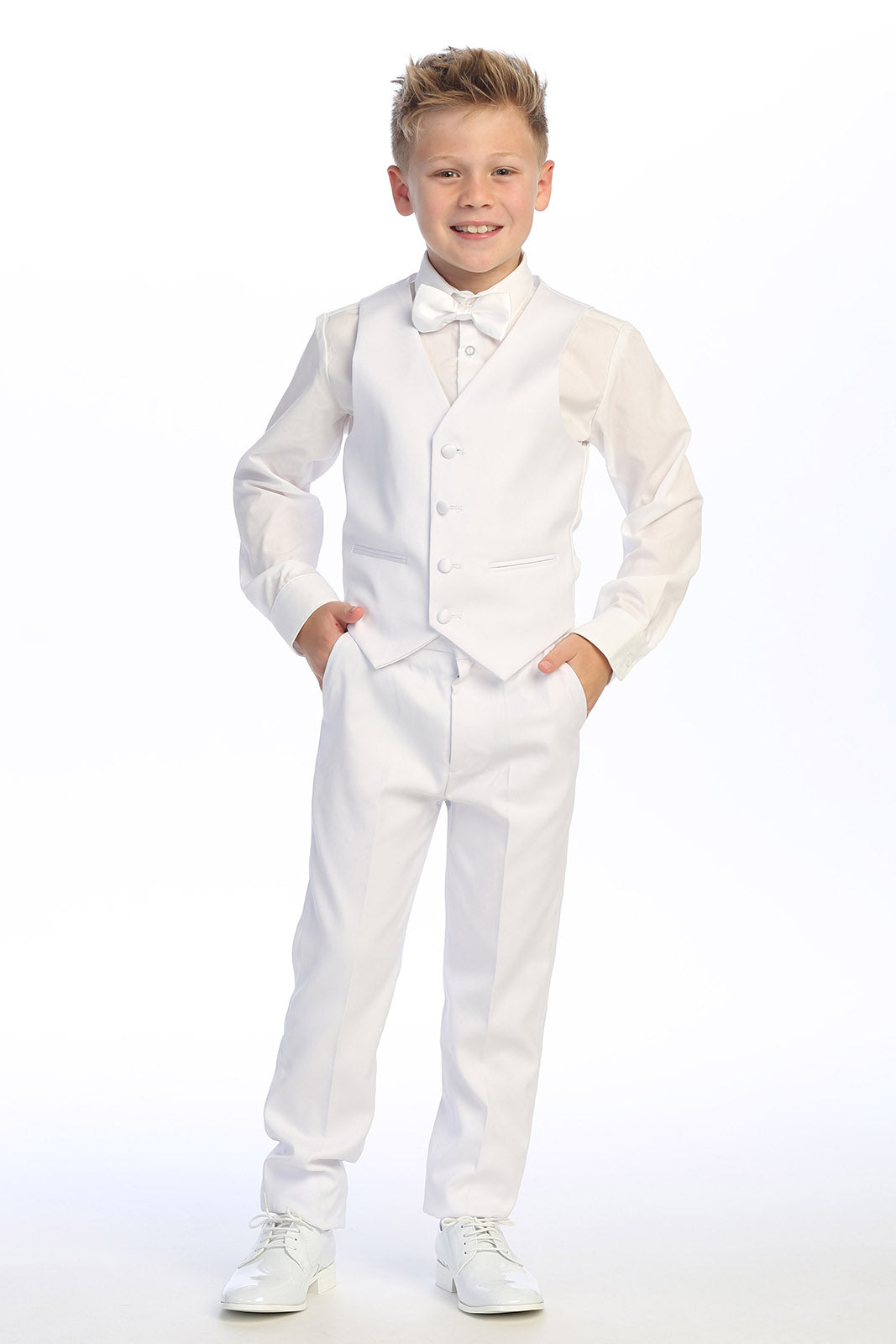 Conjunto de esmoquin blanco de 5 piezas para niños "Cornell"
