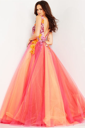 Tulle Sleeveless A-line Gown by Jovani 25800 - Long Formal Dresses