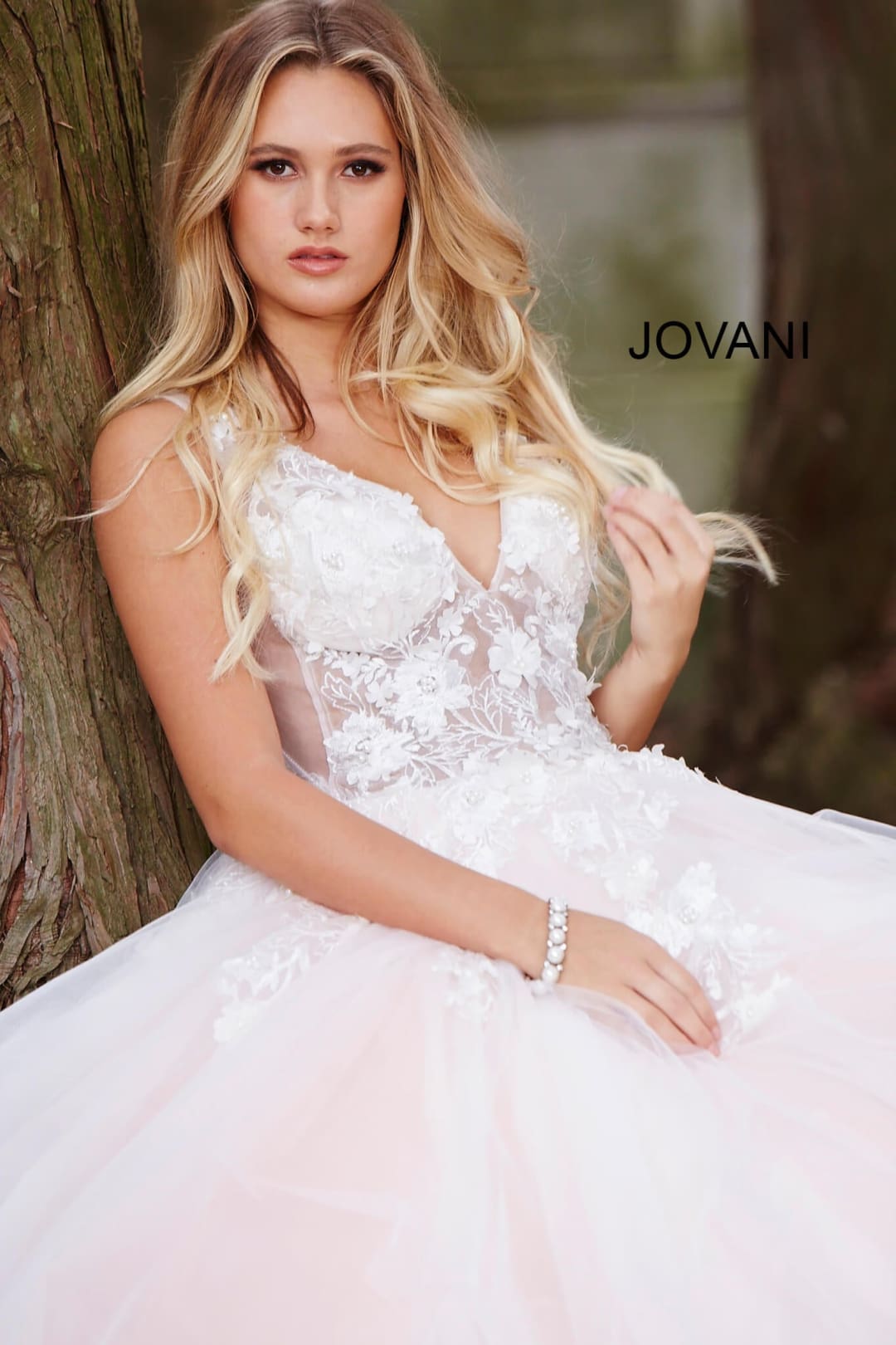 Tulle Sleeveless A-line Gown by Jovani 55634 - Long Formal Dresses