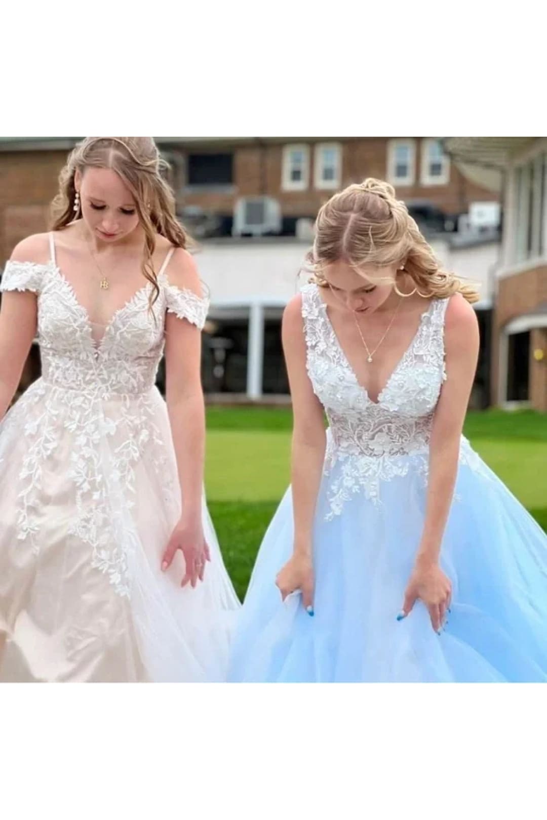 Tulle Sleeveless A-line Gown by Jovani 55634 - 00 / Off White/Light Blue - Long Formal Dresses