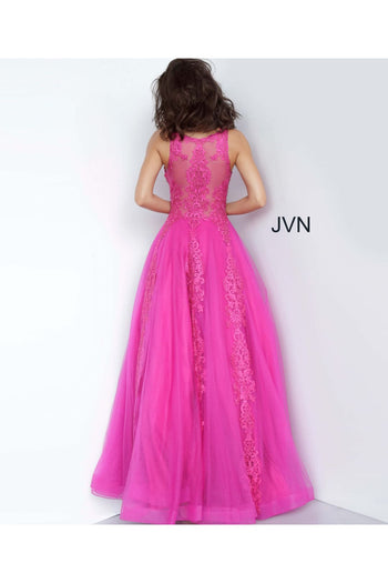 Tulle Sleeveless A-line Gown by Jovani 59046 - Long Formal Dresses