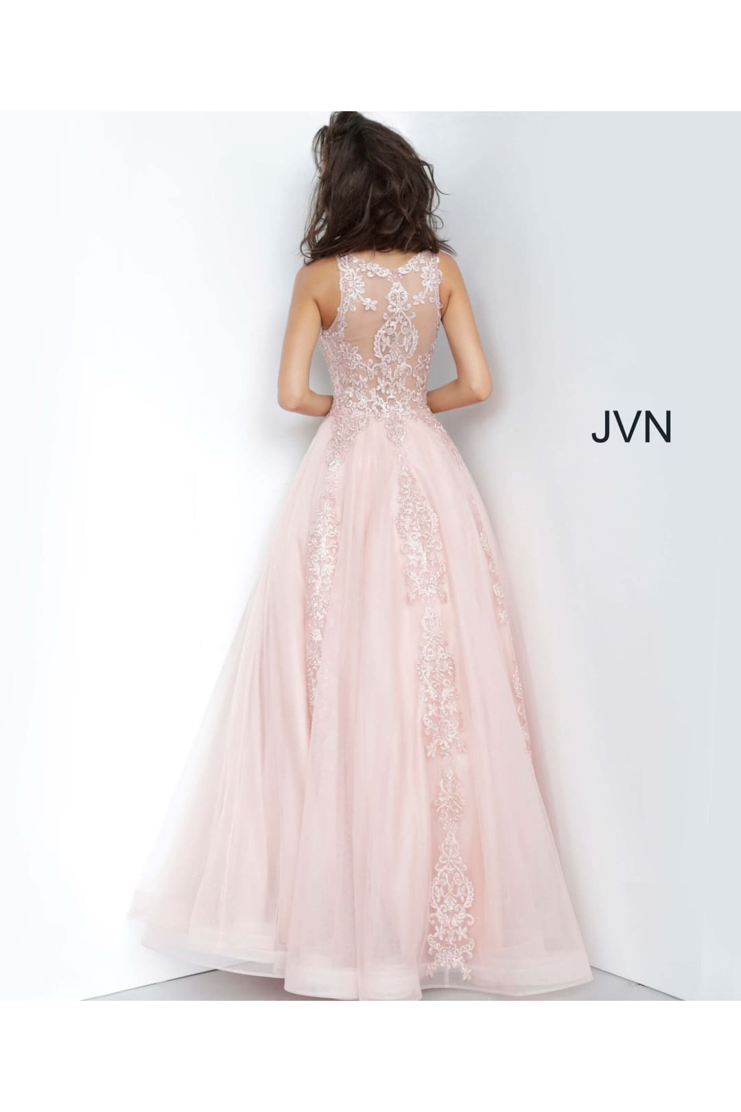 Tulle Sleeveless A-line Gown by Jovani 59046 - Long Formal Dresses