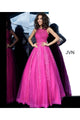 Tulle Sleeveless A-line Gown by Jovani 59046 - 00 / Fuchsia - Long Formal Dresses
