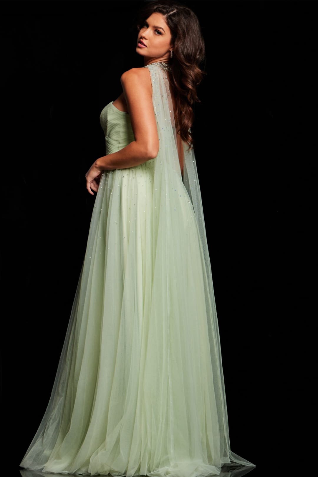 Tulle Strapless A-line Slit Gown by Jovani 39307 - Long Formal Dresses