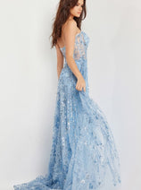 Tulle Strapless Corset Mermaid Dress by Jovani 26113