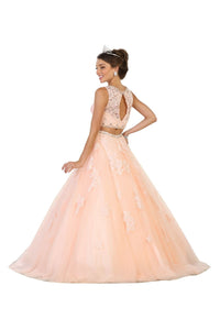 Two Piece Quinceanera Ball Gown