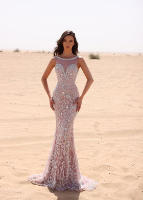 Chic and Holland HF110022 Sweetheart Beaded Prom Gown