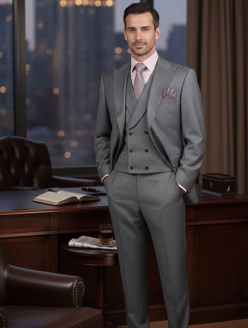 Charcoal Grey Groomsmen Suit for Men & Boys - Perfect for Weddings