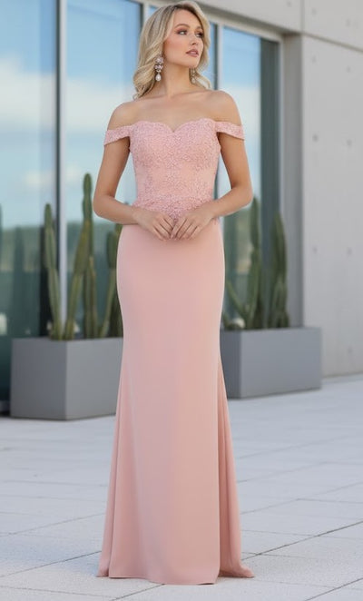 Dusty Rose Bridesmaid Dresses in Satin and Plus Size Gowns by MQ1529