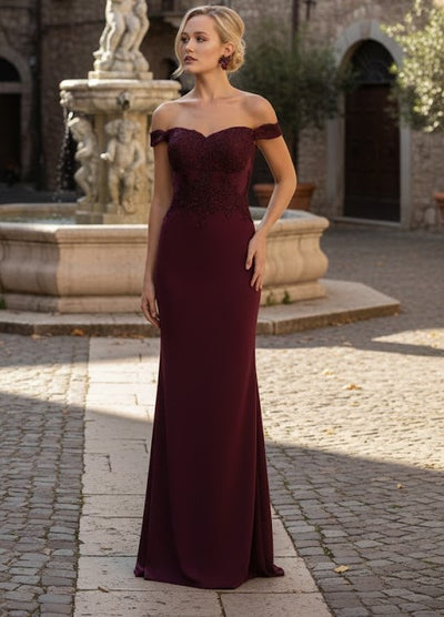 Red Bridesmaid Dresses in Satin and Plus Size Gowns by MQ1529