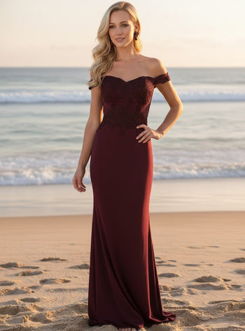 Dusty Rose Bridesmaid Dresses in Satin and Plus Size Gowns by MQ1529