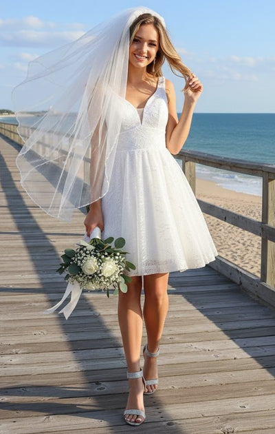 White Graduation Dress | Commencement Ceremony Party Outfit by MQ1702