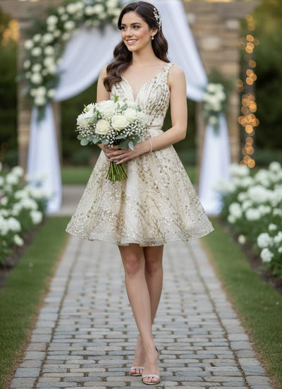 Short Wedding Dress Ivory may queen MQ1702