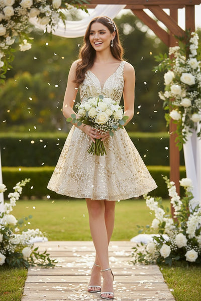 Short Wedding Dress Ivory may queen MQ1702