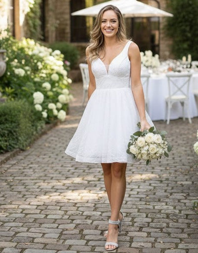 White Graduation Dress | Commencement Ceremony Party Outfit by MQ1702