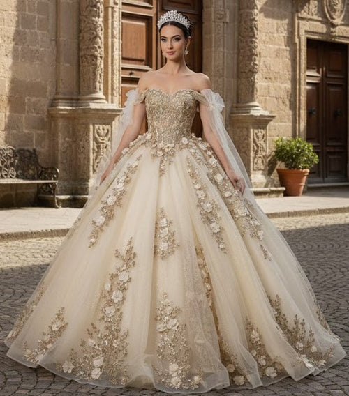 Plus Size Ball Gown in Blush | Formal Quinceanera Dress by LK280