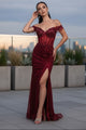 Long Sequins Prom Dress Off-Shoulder Evening Gown & Plus Size By MQ2132-New Collection